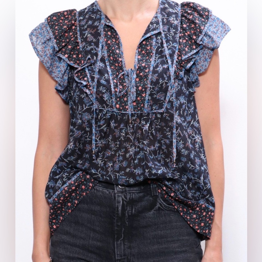 Ulla Johnson Cora Top in Midnight